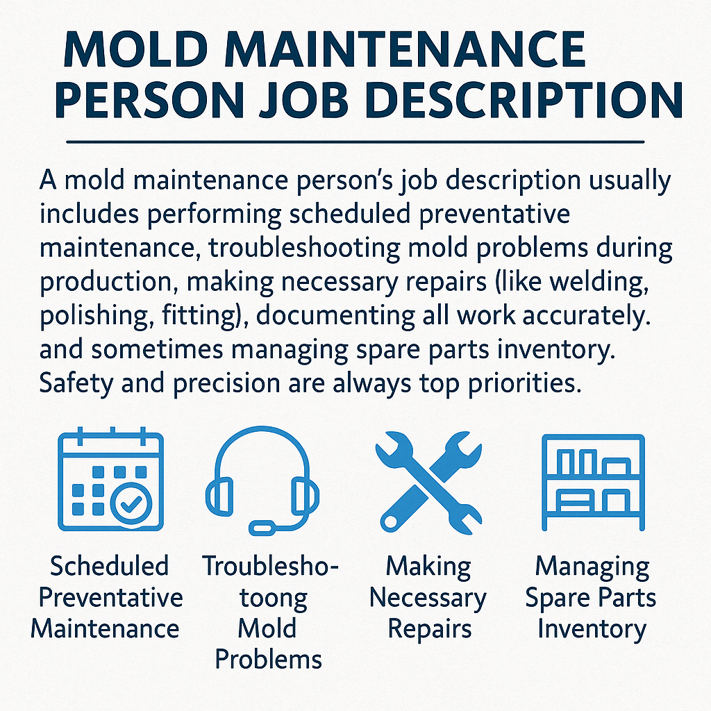 Example job description highlights for mold maintenance